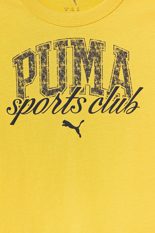 CHLAPEC Dětské bavlněné tričko Puma CLASS Graphic Tee 685814 žlutá