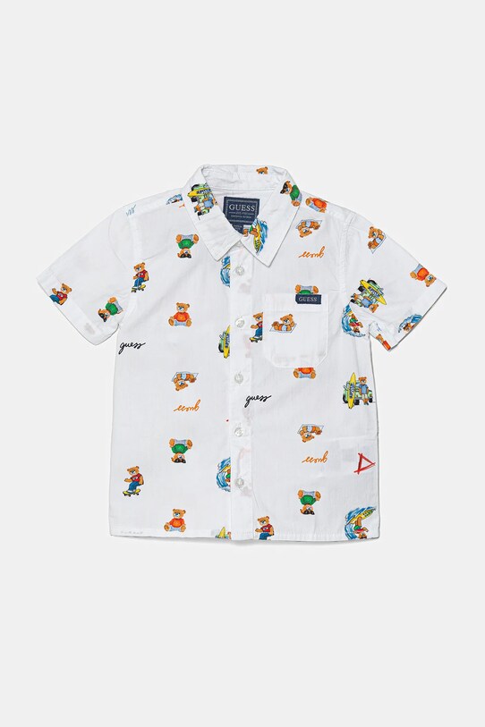 Otroška bombažna srajca Guess Casual bela N5GH05.WBHQ1.PPYA