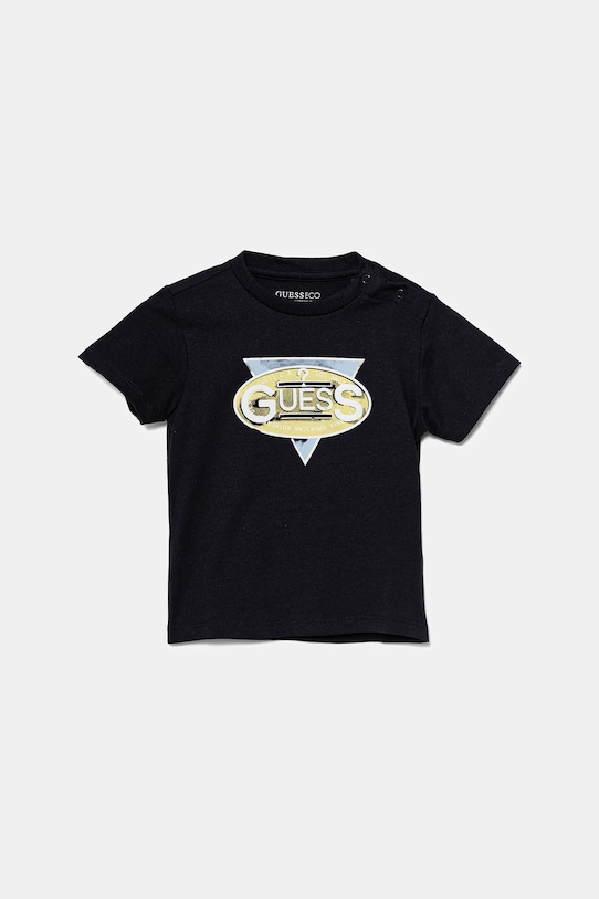 Детская хлопковая футболка Guess хлопок тёмно-синий N5GI01.K8HM4.PPYA