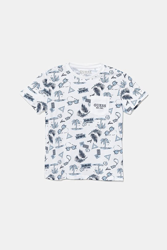 Детская хлопковая футболка Guess хлопок голубой N5GI02.K8HM4.PPYA