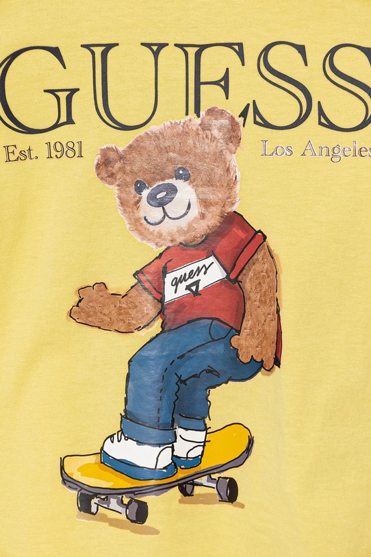 Băieți Guess tricou de bumbac pentru copii N5GI04.K8HM4.PPYA galben