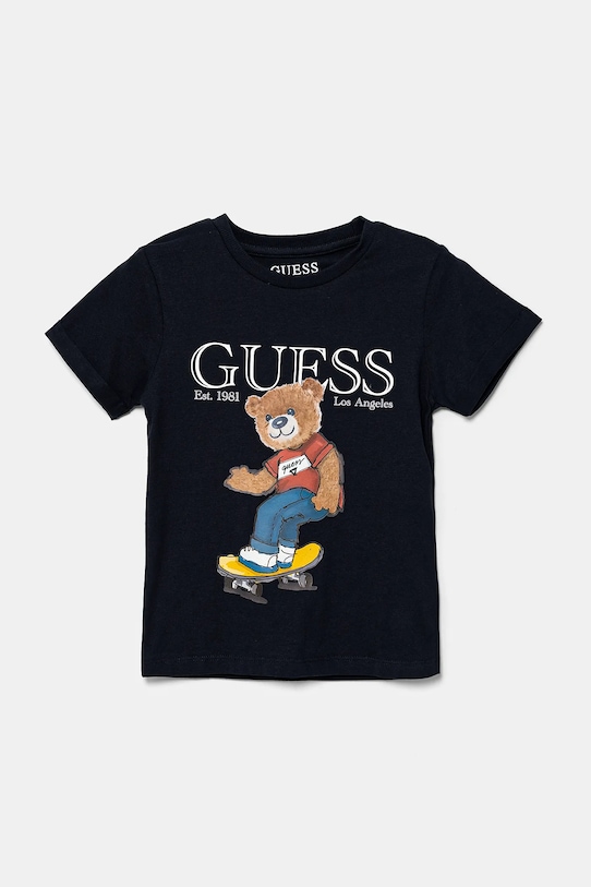 Дитяча бавовняна футболка Guess бавовна темно-синій N5GI04.K8HM4.PPYA