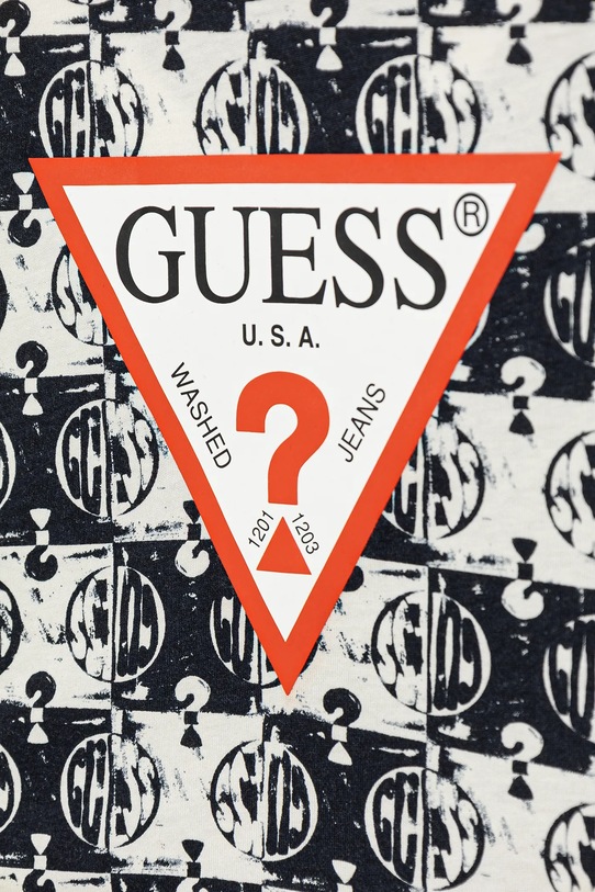 Мальчик Детская хлопковая футболка Guess N5GI07.K8HM4.PPYA тёмно-синий