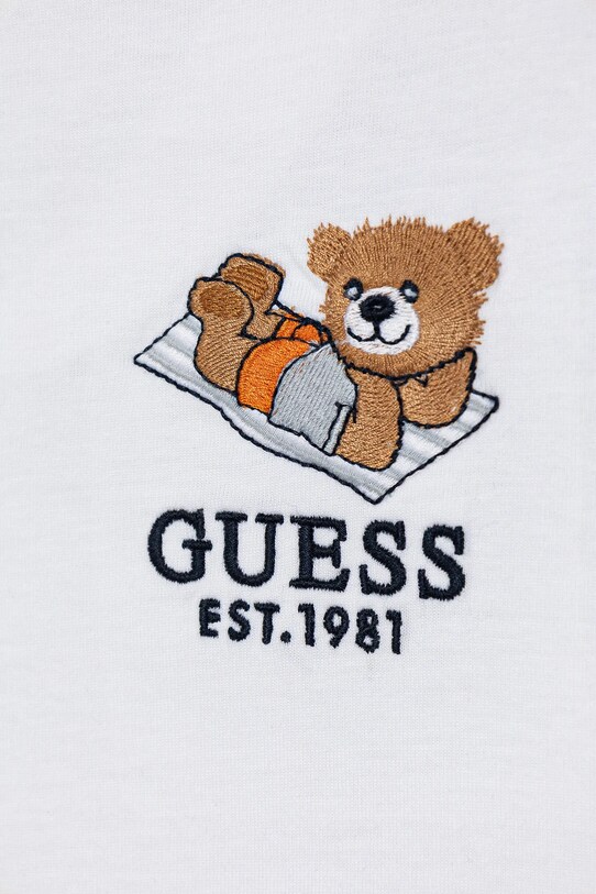 Chlapec Detské bavlnené tričko Guess N5GI08.K8HM4.PPYA biela