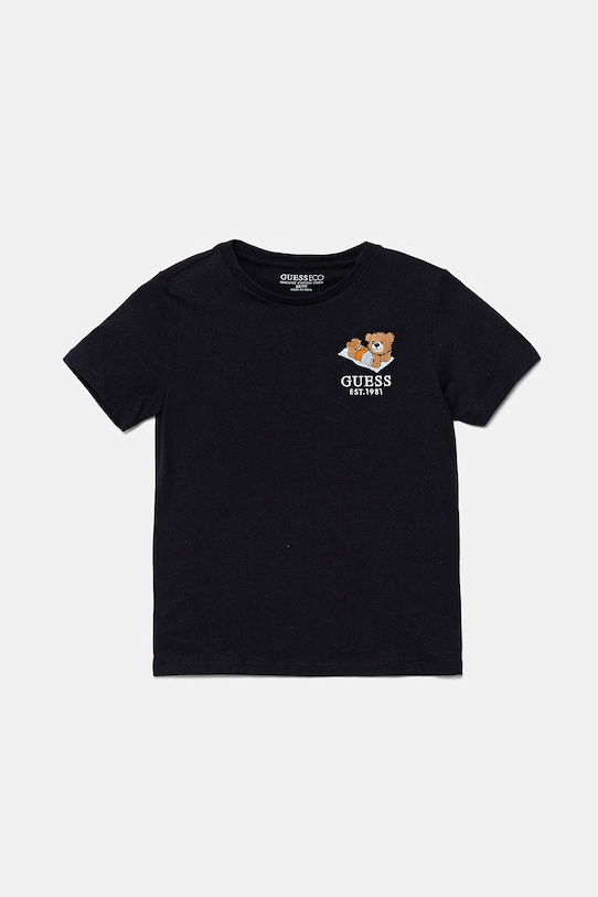 Detské bavlnené tričko Guess bavlna tmavomodrá N5GI08.K8HM4.PPYA