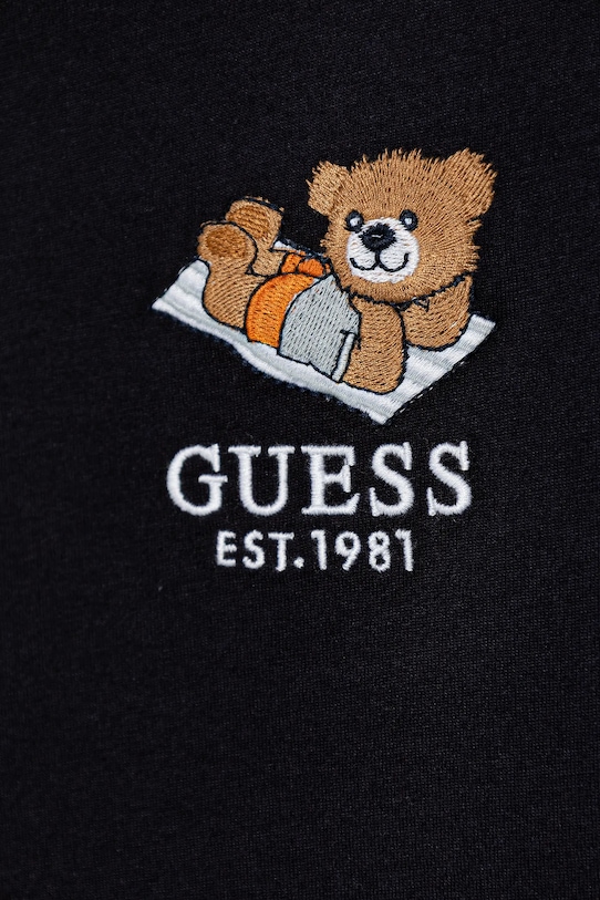 Chlapec Detské bavlnené tričko Guess N5GI08.K8HM4.PPYA tmavomodrá