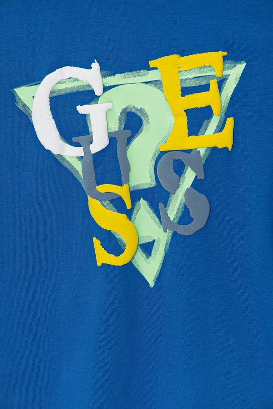 CHLAPEC Dětské bavlněné tričko Guess N5GI10.K8HM4.PPYA modrá