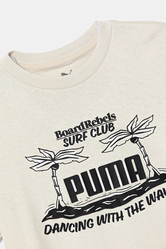 Chłopiec Puma t-shirt bawełniany dziecięcy MID90S Graphic Tee III 685152.B beżowy