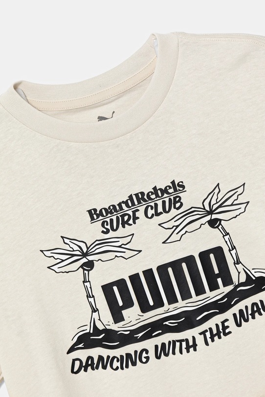 CHLAPEC Dětské bavlněné tričko Puma MID90S Graphic Tee III 685152.B béžová