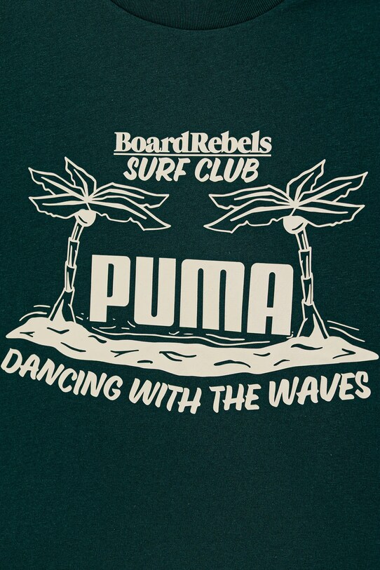 BIMBO Puma t-shirt in cotone per bambini MID90S Graphic Tee III 685152.B verde