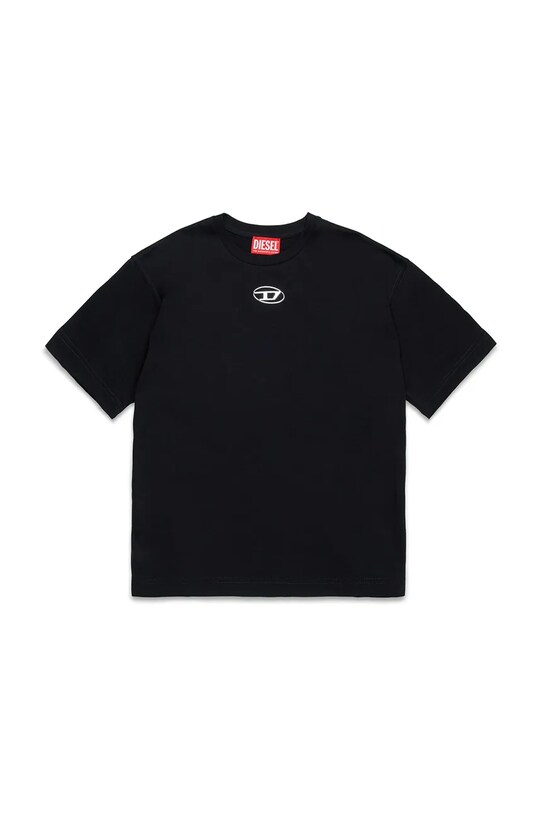 Дитяча бавовняна футболка Diesel TMARCUS OVER T-SHIRT бавовна чорний J02022