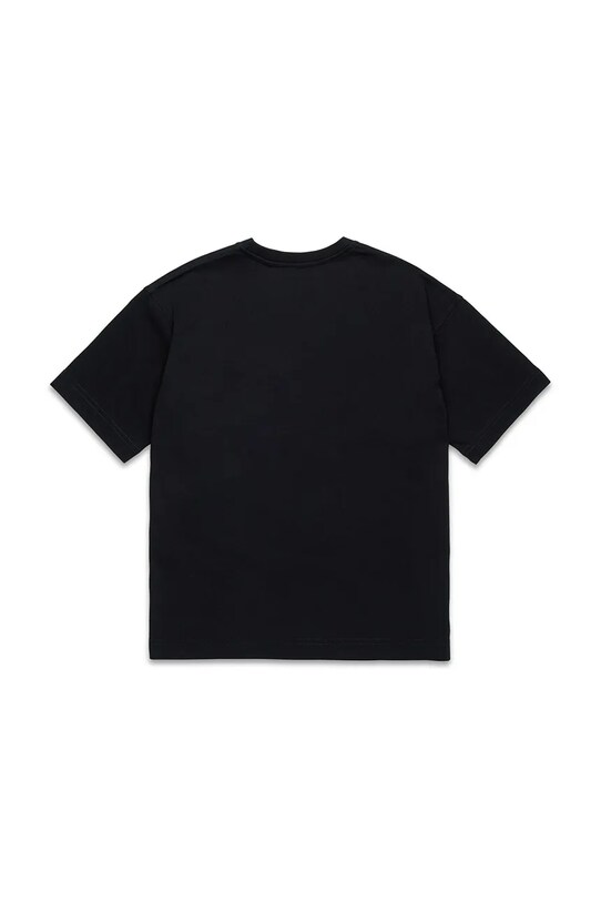 Дитяча бавовняна футболка Diesel TMARCUS OVER T-SHIRT J02022 чорний SS25