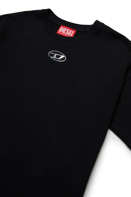 Хлопчик Дитяча бавовняна футболка Diesel TMARCUS OVER T-SHIRT J02022 чорний