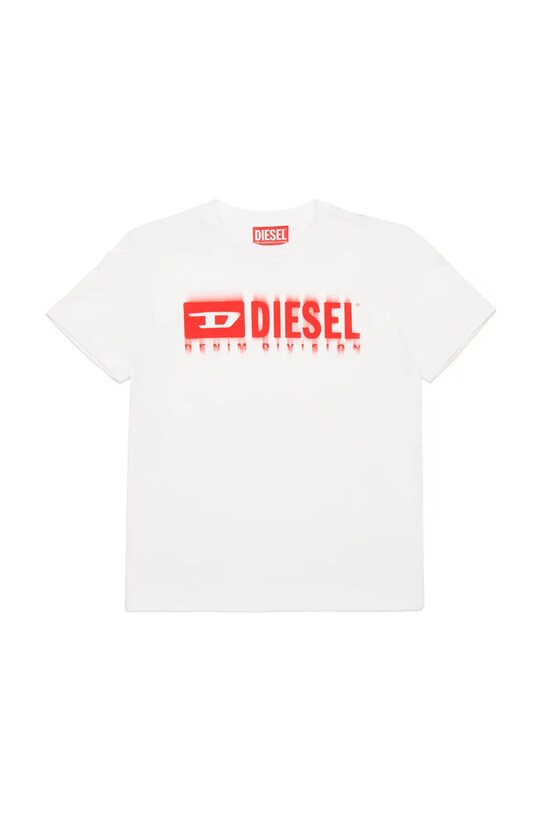 Дитяча бавовняна футболка Diesel TDIEGORL6 T-SHIRT бавовна білий J02033