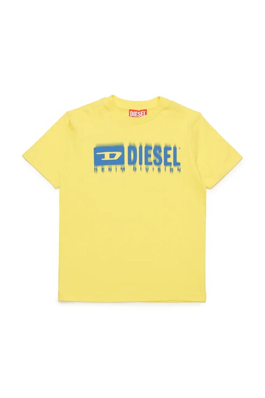Дитяча бавовняна футболка Diesel TDIEGORL6 T-SHIRT бавовна жовтий J02033