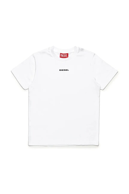 Diesel t-shirt in cotone per bambini UTATOR UW T-SHIRT cotone bianco J02078