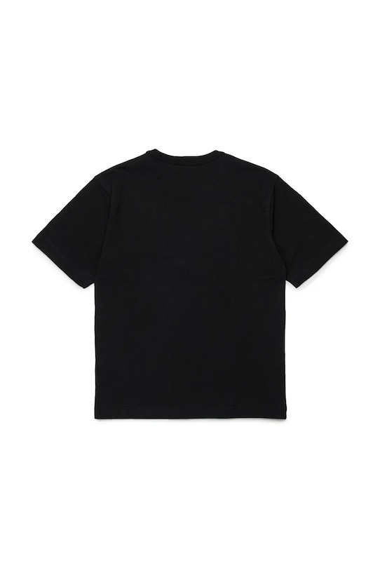 Дитяча бавовняна футболка Diesel TWASHN OVER T-SHIRT J02228 чорний SS25