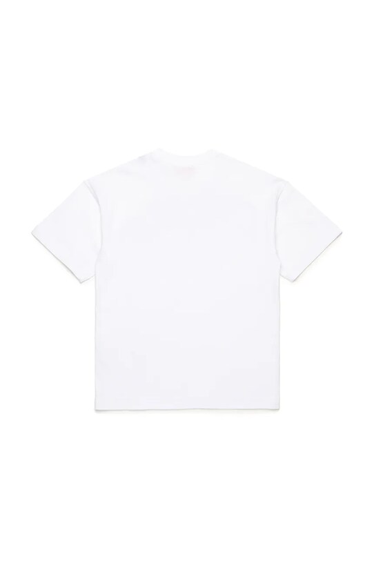 Dětské bavlněné tričko Diesel TBOXTN14 OVER T-SHIRT J02240 bílá SS25