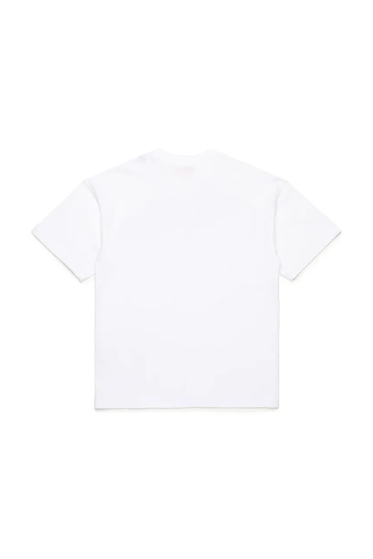 Dětské bavlněné tričko Diesel TBOXTN14 OVER T-SHIRT J02240 bílá SS25