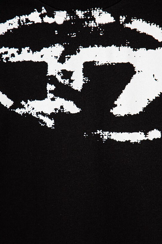 Хлопчик Дитяча бавовняна футболка Diesel TBOXTN14 OVER T-SHIRT J02240 чорний