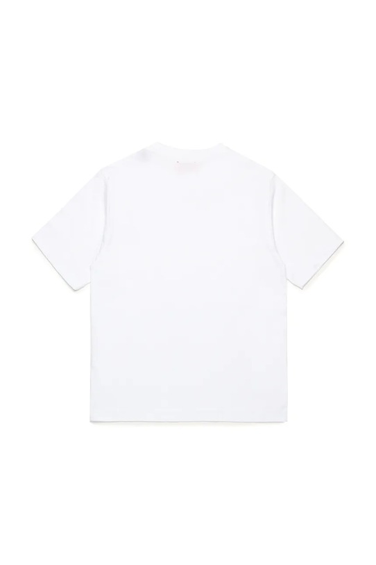 Diesel tricou de bumbac pentru copii MTFIND OVER T-SHIRTS J02283 alb SS25