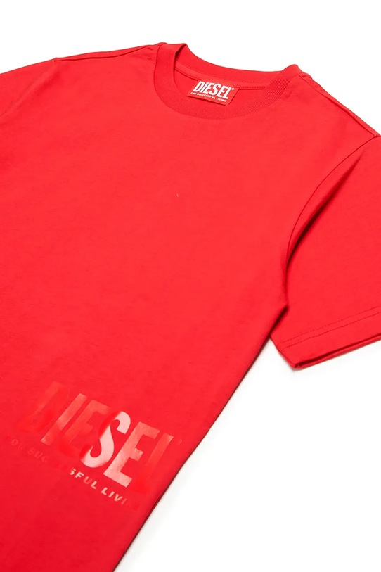 BIMBO Diesel t-shirt in cotone per bambini MTFIND OVER T-SHIRTS J02283 rosso