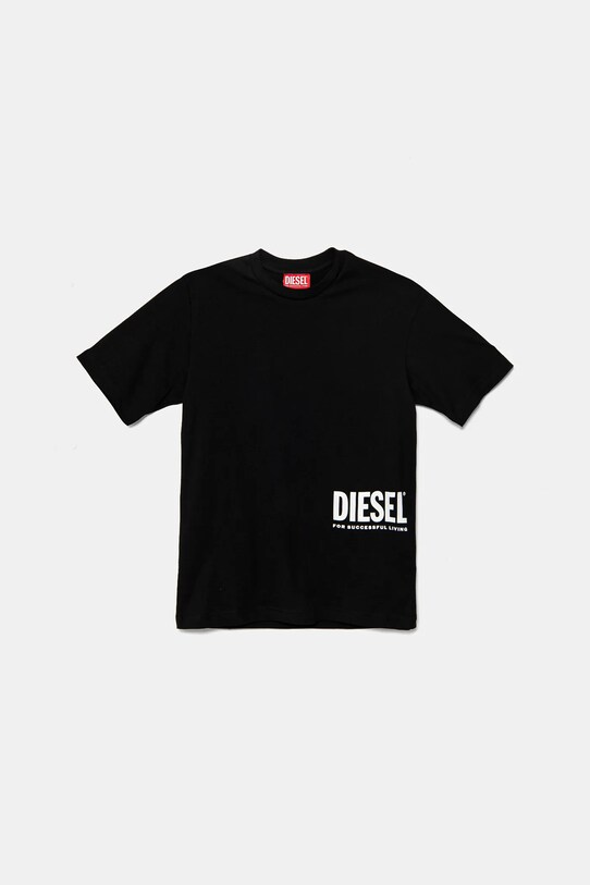 Diesel gyerek pamut póló MTFIND OVER T-SHIRTS pamut fekete J02283