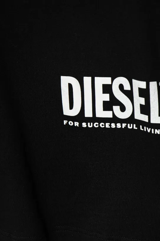 Мальчик Детская хлопковая футболка Diesel MTFIND OVER T-SHIRTS J02283 чёрный