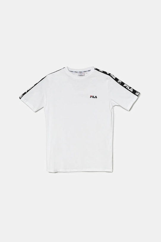 Fila tricou de bumbac pentru copii IDELBERG print alb FAT0672