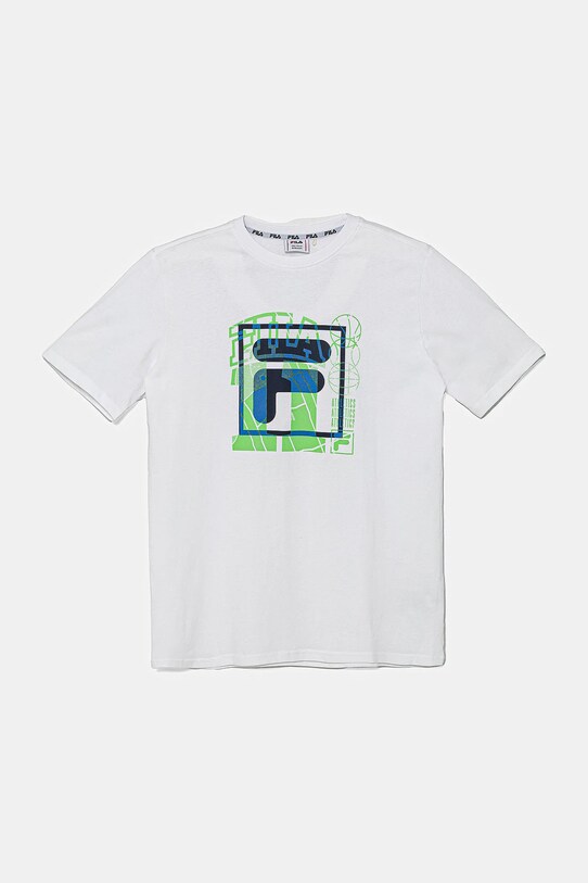 Fila tricou de bumbac pentru copii ILLERKIRCHBERG print alb FAT0678