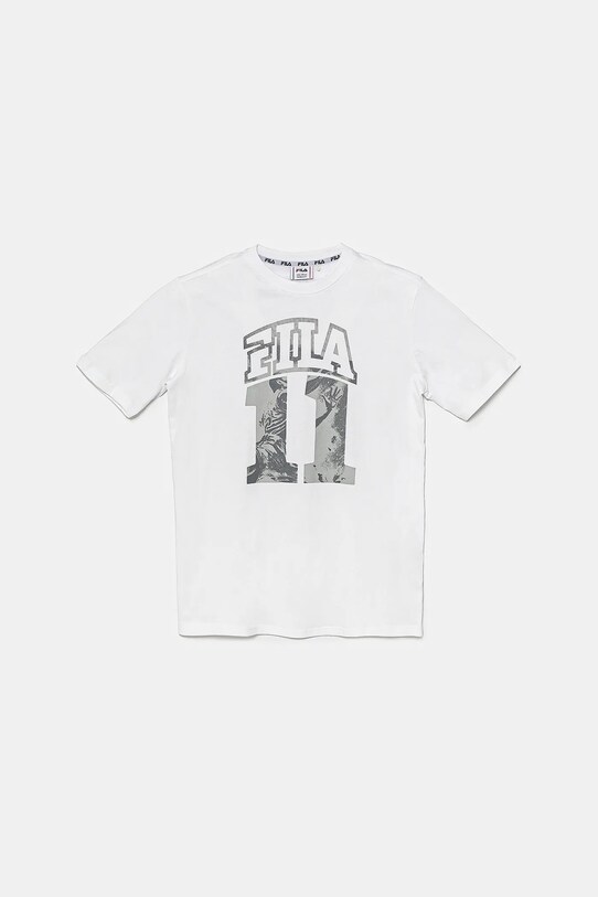 Fila tricou de bumbac pentru copii ILLERRIEDEN print alb FAT0681