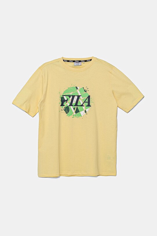 Дитяча бавовняна футболка Fila ILBERSTEDT бавовна жовтий FAT0682