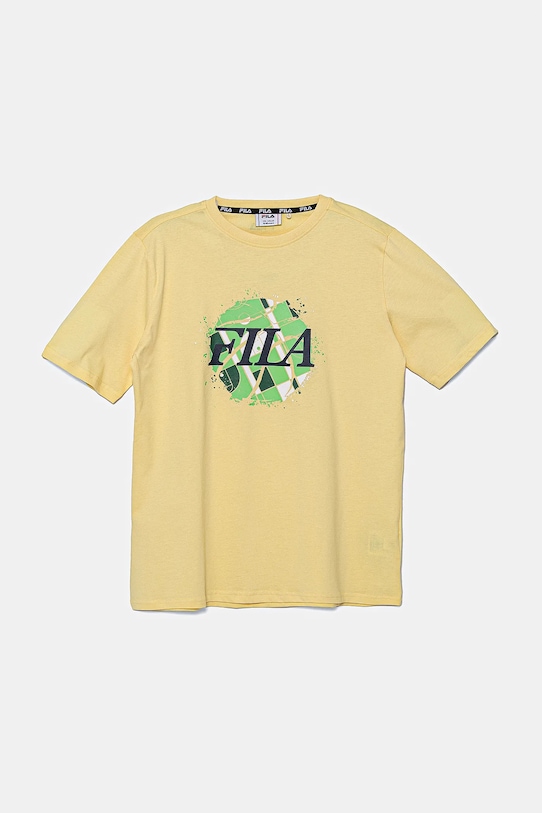 Fila tricou de bumbac pentru copii ILBERSTEDT print galben FAT0682