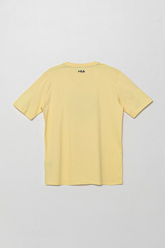 Дитяча бавовняна футболка Fila ILBERSTEDT FAT0682 жовтий SS25