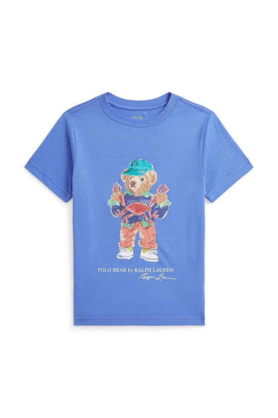 Детская хлопковая футболка Polo Ralph Lauren хлопок голубой 322973136001