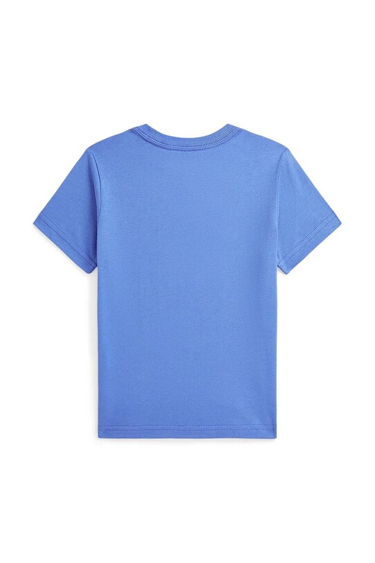 Детская хлопковая футболка Polo Ralph Lauren 322973136001 голубой SS25