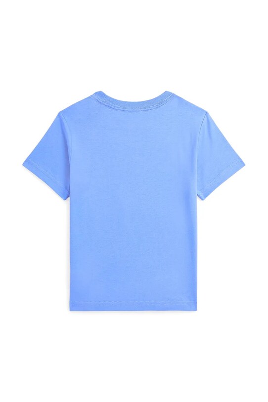 Детская хлопковая футболка Polo Ralph Lauren 322965837001 голубой SS25