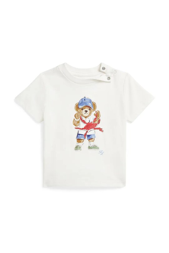 Polo Ralph Lauren tricou din bumbac pentru bebelusi print alb 320965276002