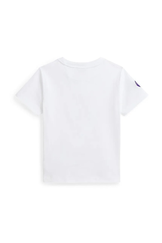 Polo Ralph Lauren tricou de bumbac pentru copii Wimbledon Collection 322967651001 alb SS25