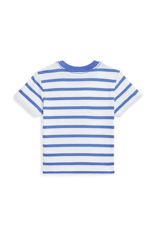 Детская хлопковая футболка Polo Ralph Lauren 320965904001 голубой SS25