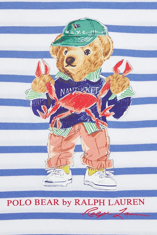 Хлопчик Дитяча бавовняна футболка Polo Ralph Lauren 322965904001 блакитний