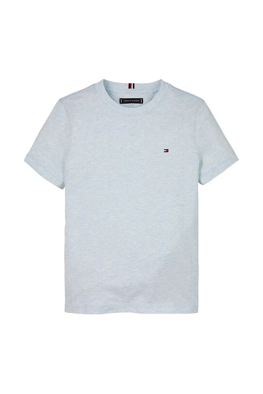 Детская хлопковая футболка Tommy Hilfiger KB0KB06879.128.176.PPYA голубой SS25