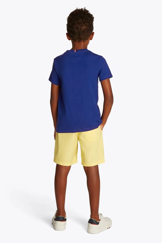 Dječja pamučna majica kratkih rukava Tommy Hilfiger KB0KB06879.128.176.PPYA ljubičasta