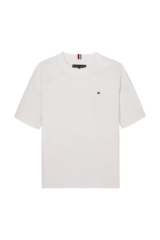 Παιδικό βαμβακερό μπλουζάκι Tommy Hilfiger KB0KB09646.PPYA λευκό SS25