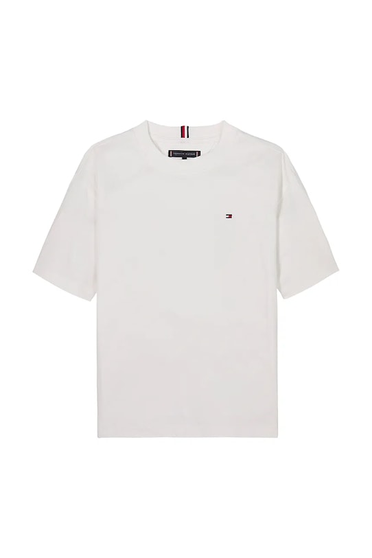 Παιδικό βαμβακερό μπλουζάκι Tommy Hilfiger KB0KB09646.PPYA λευκό SS25