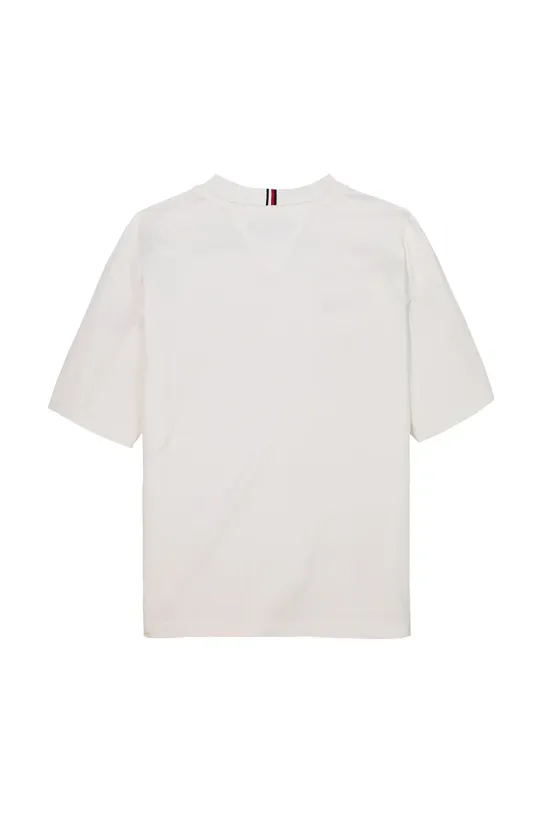 Chłopiec Tommy Hilfiger t-shirt bawełniany dziecięcy KB0KB09646.PPYA biały