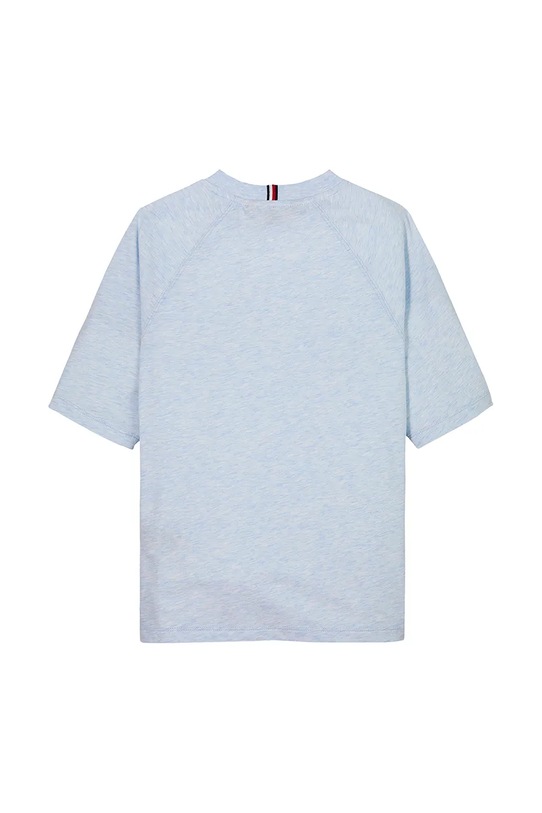 Хлопчик Дитяча бавовняна футболка Tommy Hilfiger KB0KB09533.128.176.PPYA блакитний