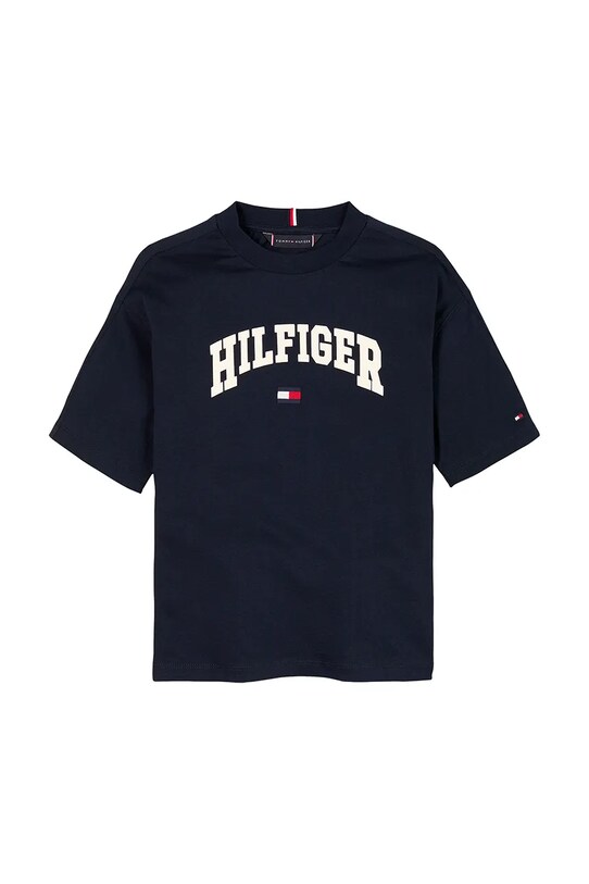 Tommy Hilfiger tricou de bumbac pentru copii KB0KB09533.128.176.PPYA bleumarin SS25