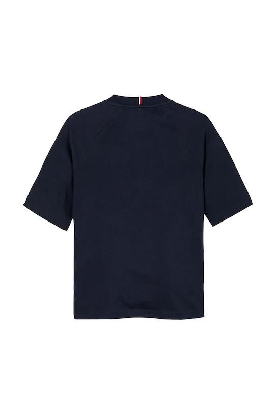 Хлопчик Дитяча бавовняна футболка Tommy Hilfiger KB0KB09533.128.176.PPYA темно-синій