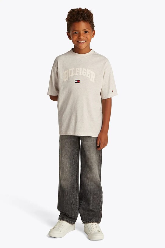 Tommy Hilfiger tricou de bumbac pentru copii print alb KB0KB09533.104.122.PPYA